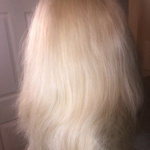 Blonde virgin hair wig